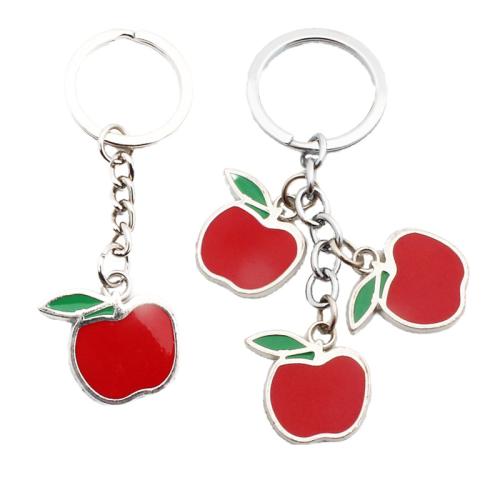 Zinc Alloy Key Clasp Apple plated Unisex & enamel key clasp length 70-100mm Sold By PC