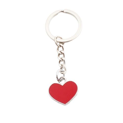 Zinc Alloy Key Clasp Heart plated Unisex & enamel key clasp length 70-100mm Sold By PC