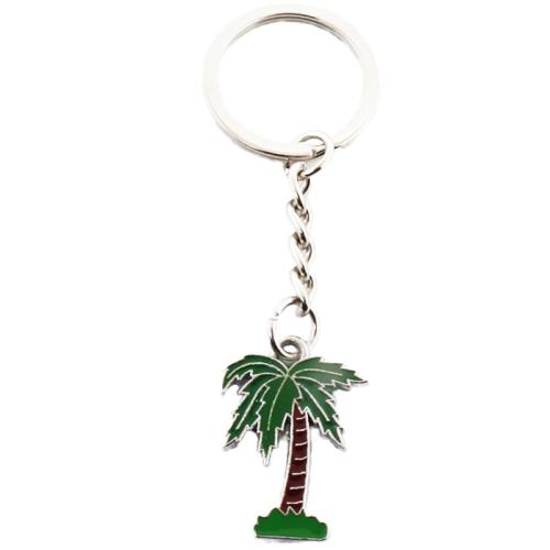 Zinc Alloy Key Clasp Palm Tree plated Unisex & enamel key clasp length 70-100mm Sold By PC