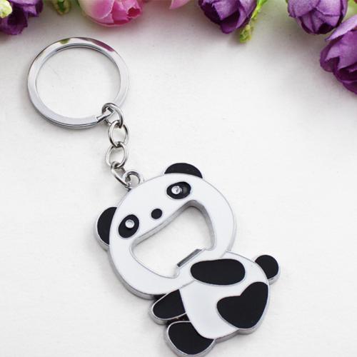 Zinc Alloy Key Clasp Panda plated Unisex & enamel key clasp length 90-120mm Sold By PC