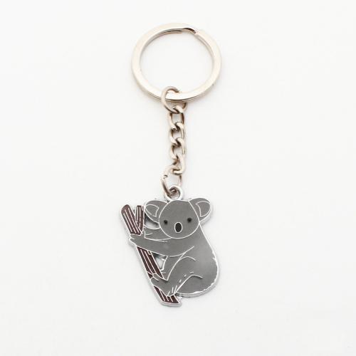 Zinc Alloy Key Clasp Koala plated Unisex & enamel key clasp length 70-100mm Sold By PC