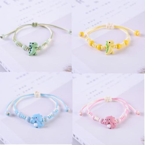 Porcelain Bracelet Korean Waxed Cord with Porcelain cute & Adjustable & fashion jewelry & for woman Length Approx 18 cm Sold By PC