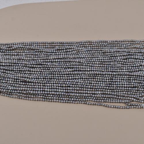 Natural Freshwater Pearl Loose Beads Slightly Round DIY grey mm Sold Per Approx 36 cm Strand