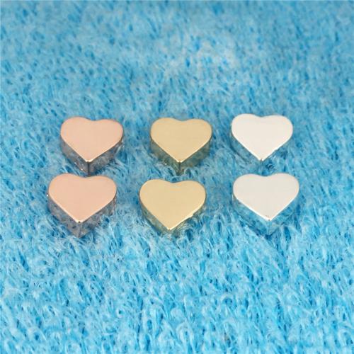 Zink legering Hjerte perler, Zinc Alloy, Heart, forgyldt, du kan DIY, flere farver til valg, 10x10mm, 100pc'er/Bag, Solgt af Bag