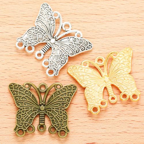 Animal Zinc Alloy Connector Butterfly plated DIY & 3/5 loop Sold By Bag