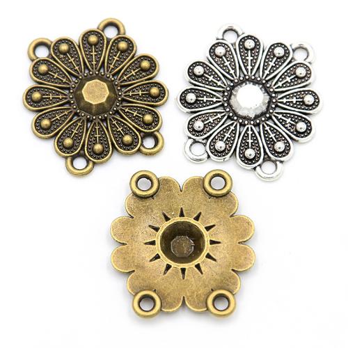 Zinc Alloy Connector Flower plated DIY & 2/2 loop Sold By Bag