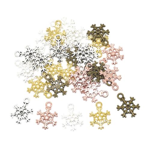 Zinc Alloy Pendler, Snowflake, forgyldt, du kan DIY, flere farver til valg, 17x13mm, 100pc'er/Bag, Solgt af Bag