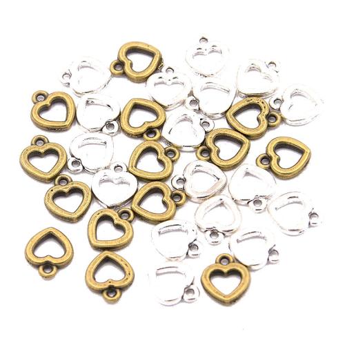 Zinc Alloy Heart Pendants plated DIY Sold By Bag