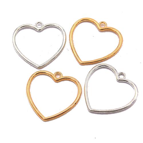 Zinc Alloy Heart Pendants plated DIY Sold By Bag