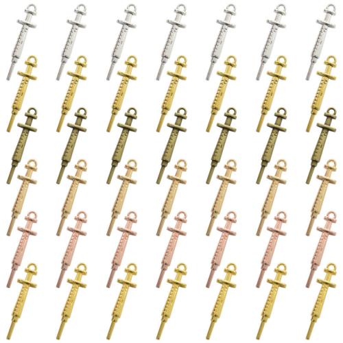 Zinc Alloy Pendants Syringe plated DIY Sold By Bag