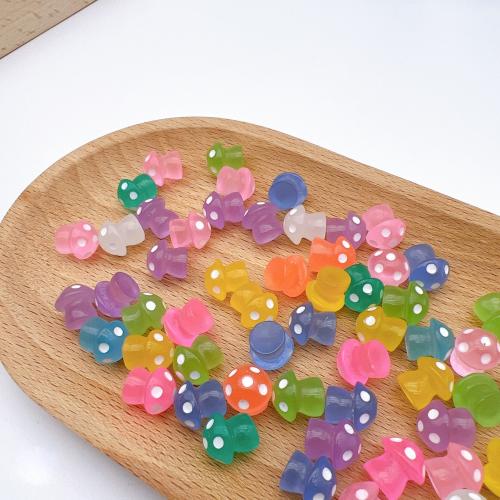 Fashion Decoration Resin mushroom epoxy gel DIY & luminated mixed colors Sold By PC