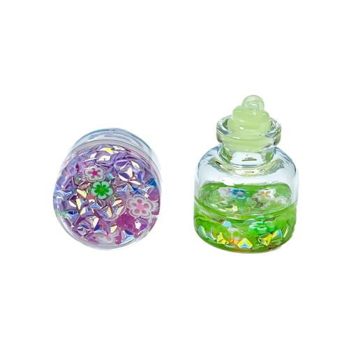 Gemstone Pendants Jewelry Glass Bottle DIY & luminated mixed colors Sold By PC