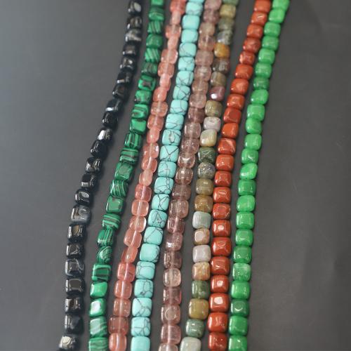 Mixed Gemstone Beads Square DIY Approx Sold By Strand