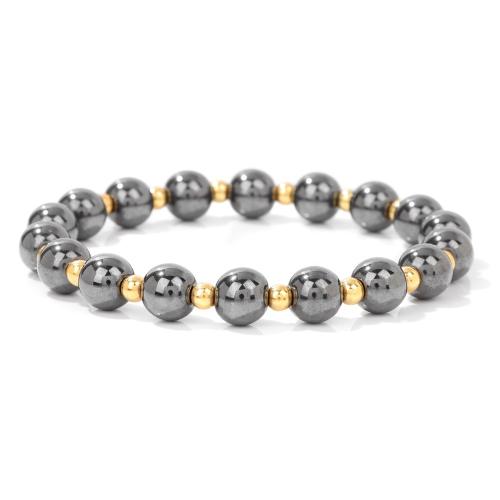 Gemstone Bracelets Hematite Round & for man Sold By PC