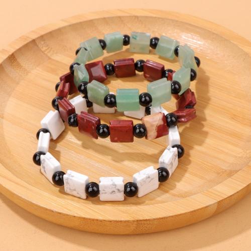 Gemstone Bracelets Natural Stone with Elastic Thread & Unisex Sold By PC