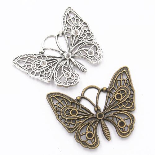 Zinc Alloy Animal Pendants Butterfly plated DIY Sold By Bag