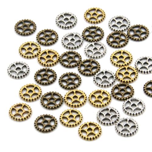 Zinc Alloy Pendants Gear Wheel plated DIY 8mm Sold By Bag