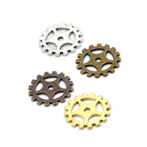 Sinc Alloy Pendants, Gear Roth, plátáilte, DIY, dathanna níos mó le haghaidh rogha, 19mm, 100ríomhairí pearsanta/Mála, Díolta De réir Mála