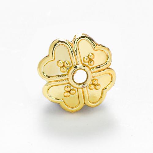 Brass Bead Cap Flower gold color plated DIY nickel lead & cadmium free Sold By PC