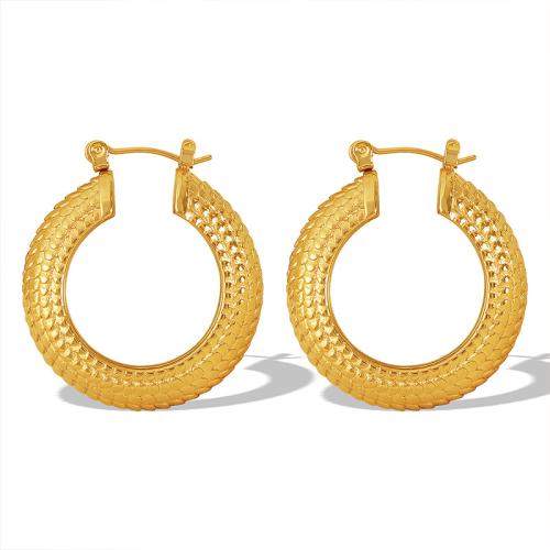 Acier inoxydable Levier Retour Earring, Acier inoxydable 304, Plaqué or 18K, bijoux de mode & pour femme, Vendu par paire