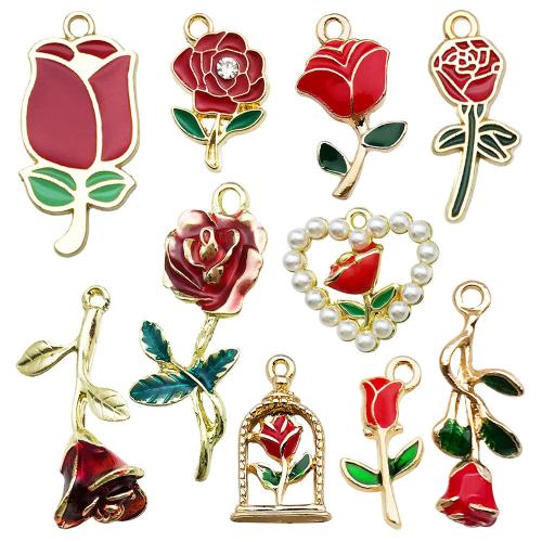 Zinc Alloy Enamel Pendants plated DIY Sold By Bag