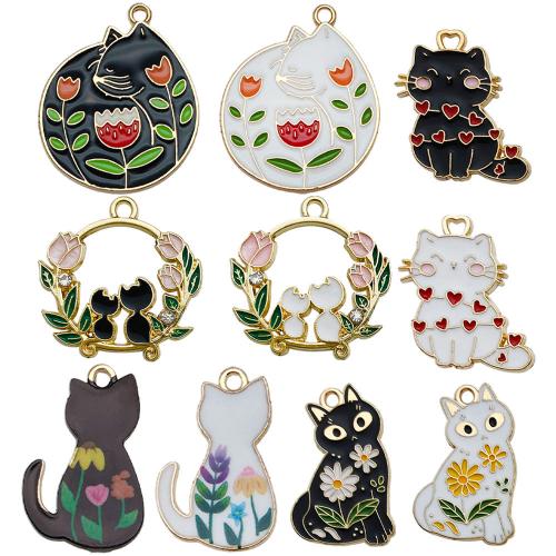 Zinc Alloy Enamel Pendants plated DIY Sold By Bag