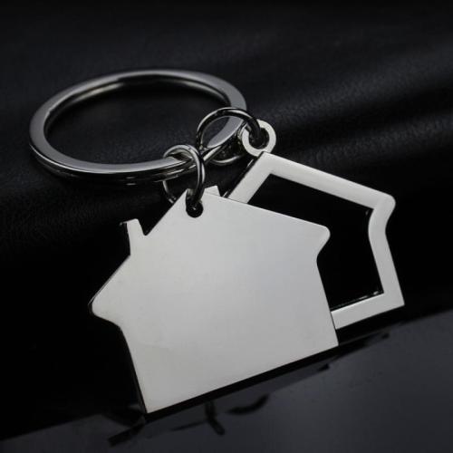 Key Chain, Zinc Alloy, House, Unisex & hule, key clasp length 60-70mm, Solgt af PC