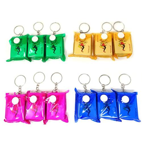 Bag Purse Charms Keyrings Keychains Paper with Zinc Alloy Poker Unisex mixed colors Sold By PC