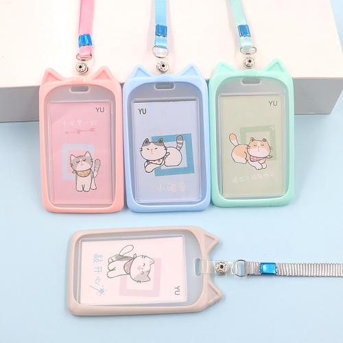 Lanyard card Holder Plastic Unisex Sold By PC