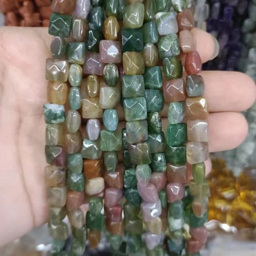 Gemstone Jewelry Beads Natural Stone Square DIY  Sold By Strand