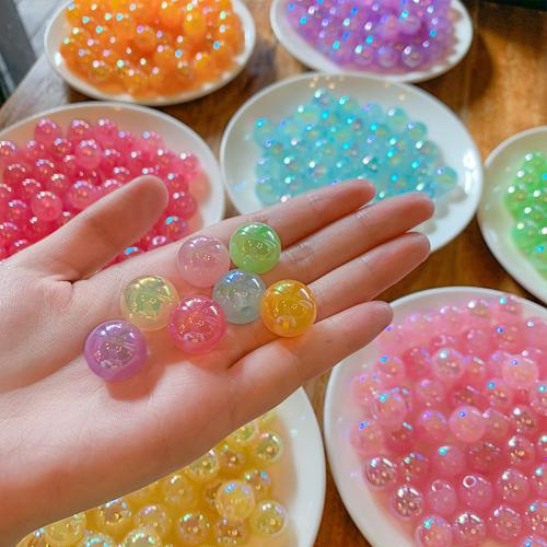 Acrylic Jewelry Beads Round DIY 15mm Sold By Bag