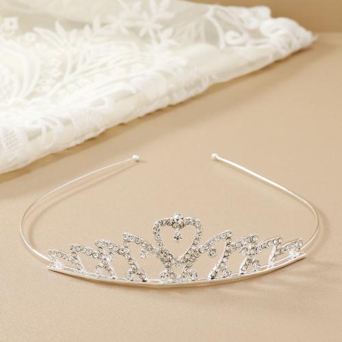 Tiaras, Zink Alloy, silver pläterad, mode smycken & med strass, silver, nickel, bly och kadmium gratis, Säljs av PC