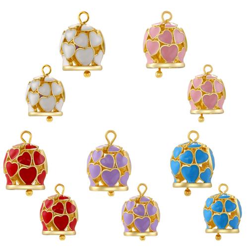 Brass Jewelry Pendants gold color plated DIY & enamel Sold By PC