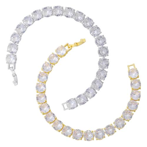 Ciúbach Zirconia Micrimhilseogra réiteodh Bracelet Prás, plátáilte, jewelry faisin & micrea réiteach zirconia ciúbach & do bhean, dathanna níos mó le haghaidh rogha, Díolta De réir PC