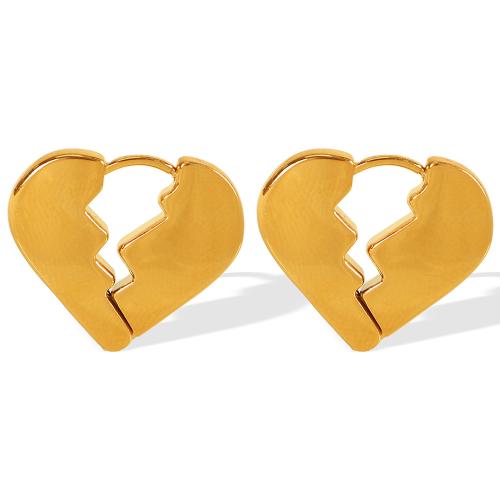 Stainless Steel Lever Back Earring 304 Stainless Steel Heart plated fashion jewelry & for woman Sold By Pair