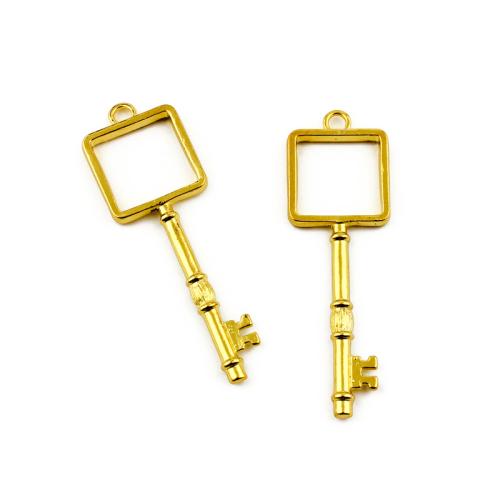 Zinc Alloy Pendants Key plated DIY Sold By PC