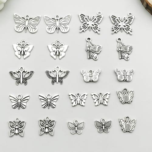 Zinc Alloy Animal Pendants Butterfly plated DIY Sold By Bag