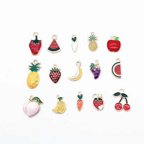 Zinc Alloy Enamel Pendants plated random style & DIY Sold By Bag