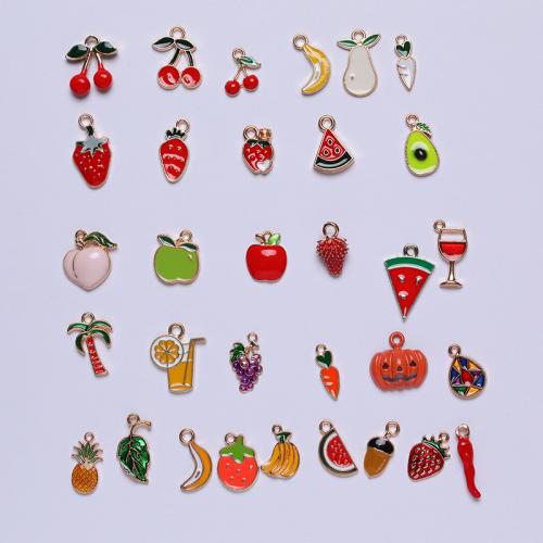 Zinc Alloy Enamel Pendants plated random style & DIY Sold By Bag