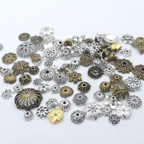 Zinc Alloy Bead Cap plated random style & DIY Sold By Bag