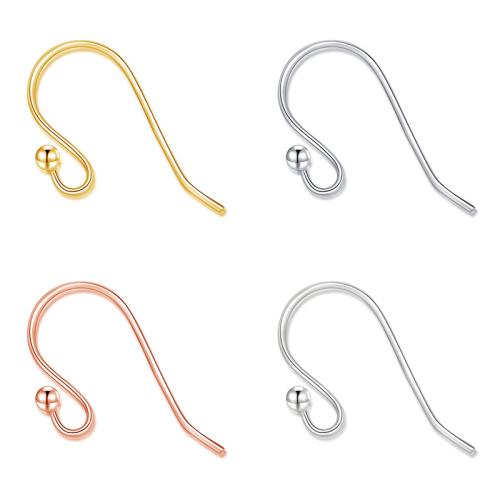 925 Sterling Silver Hook Earwire, 925 de prata esterlina, DIY & tamanho diferente para a escolha, Mais cores pare escolha, vendido por par