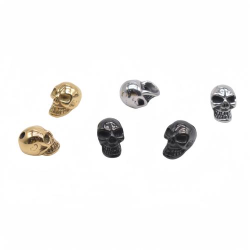 Stainless Steel Beads 304 Stainless Steel Skull Vacuum Ion Plating DIY Approx 2.7mm Approx Sold By Bag