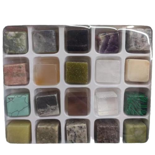 Fashion Decoration Gemstone Cube for home and office mixed colors Sold By Box