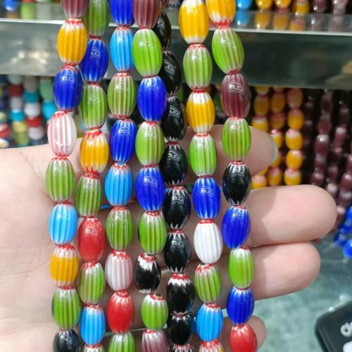 Handgemaakte Lampwork Beads, Drum, DIY, meer kleuren voor de keuze, 8x12mm, 30pC's/Strand, Verkocht door Strand