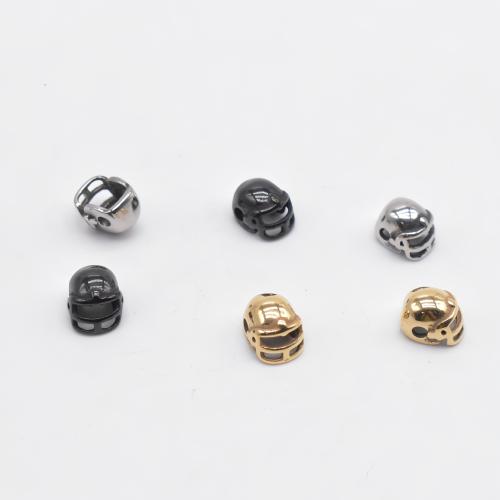 Edelstahl-Beads, 304 Edelstahl, Helm, DIY, keine, 8.30x9.70x6.80mm, Bohrung:ca. 2mm, ca. 100PCs/Tasche, verkauft von Tasche