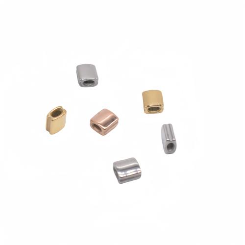 Stainless Steel Beads 304 Stainless Steel Rectangle plated DIY Sold By PC