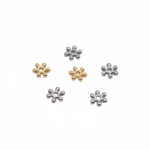 Stainless Steel Beads 304 Stainless Steel Snowflake plated DIY Sold By PC