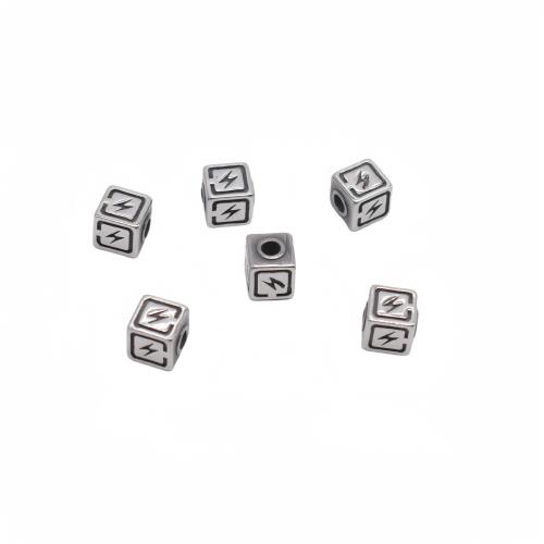 Stainless Steel Beads 304 Stainless Steel Square plated DIY Sold By PC