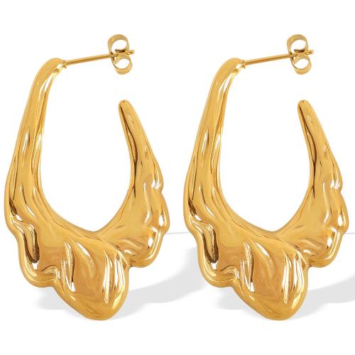 Pendientes de Acero Inoxidable, acero inoxidable 304, 18K chapado en oro, Joyería & para mujer, Vendido por Par