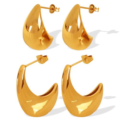 Stainless Steel Stud Earrings 304 Stainless Steel plated fashion jewelry & for woman Sold By Pair